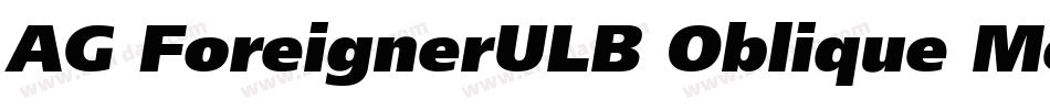 AG ForeignerULB Oblique Medium字体转换